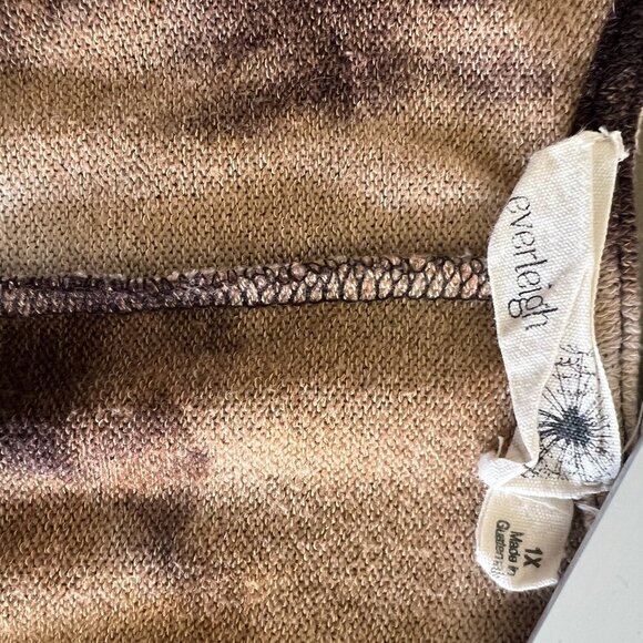 Everleigh size 1X cowl neck top shirt tie-die - Picture 4 of 6